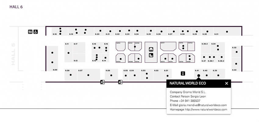 Location map at the Panorama Berlin fair